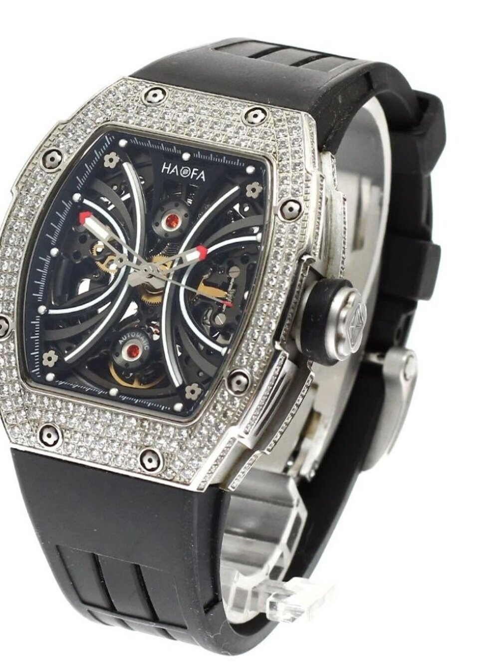 HAOFA mechanical 1909L CrystalBezel skeleton Dial Automatic Men's Watch_918803 - Picture 2 of 6